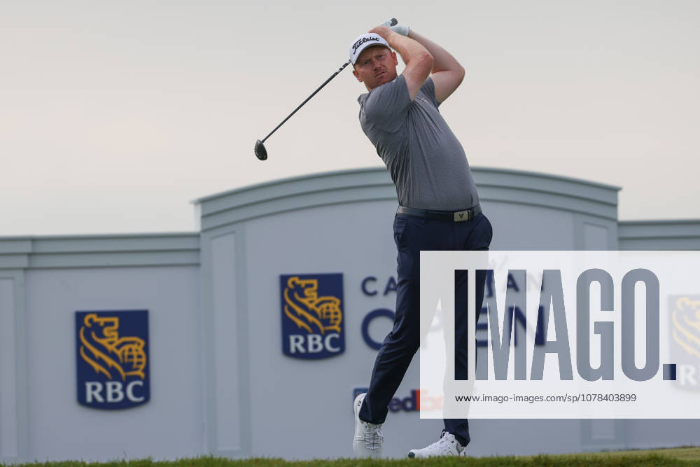 Hayden Springer of United States tees off in round one during the RBC Canadian Open held at TPC Toronto at Osprey Valley in Caledon Ontario, Canada. CSM Caledon Canada - ZUMAc04_ 20260611_zma_c04_002