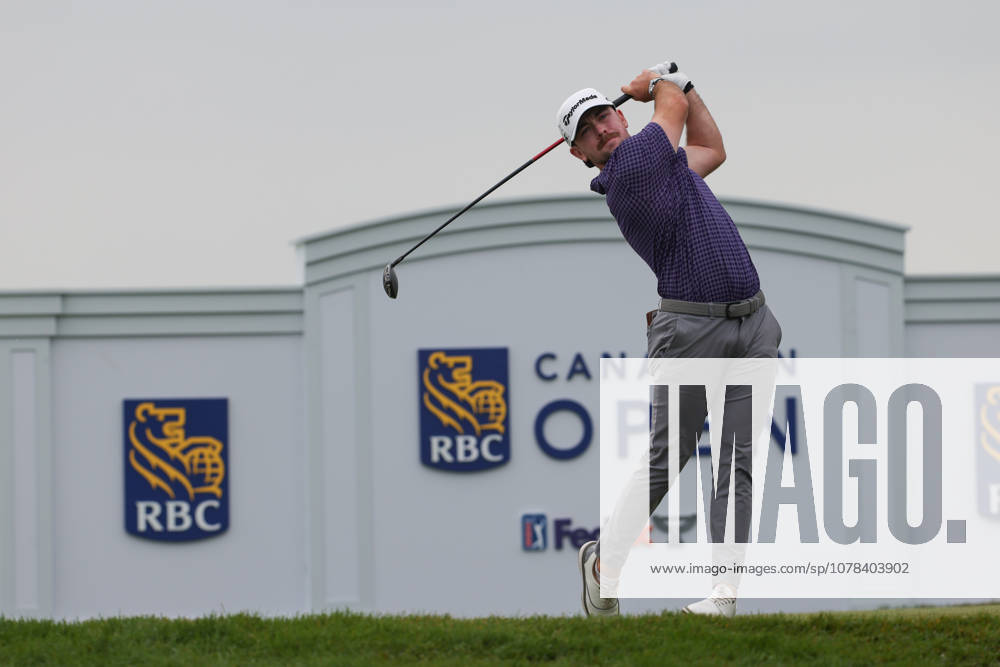 Ashton McCulloch of Canada tees off in round one during the RBC Canadian Open held at TPC Toronto at Osprey Valley in Caledon Ontario, Canada. CSM Caledon Canada - ZUMAc04_ 20260611_zma_c04_006