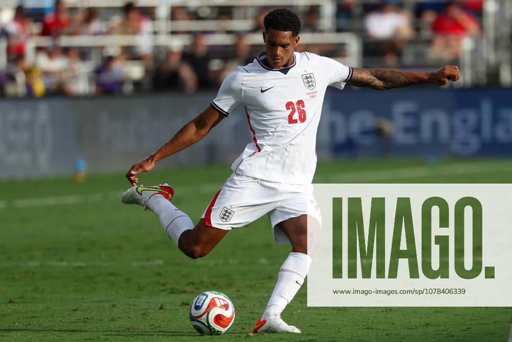 10th June 2026; Inter and Co Stadium, Orlando, Florida, United States of America; Friendly International Football, England versus Costa Rica; Jarell Quansah of England readies to cross the ball DavidxBuono