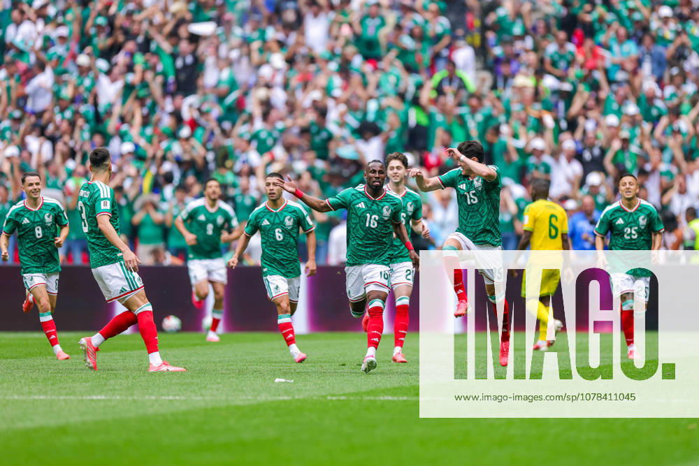 FIFA WORLD CUP 2026 FIFA WORLD CUP 2026 MEXICO VS SOUTH AFRICA 11062026 MEXICO CITY, MEXICO Action photo of Julian Quinones 16 of the Mexico National team, celebrating a goal against South Africa, during the opening game of the FIFA World Cup 2026, held at the Estadio Ciudad de MÃ xico of Mexico City Action photo of Julian Quinones 16 of the Mexico National team, celebrating a goal against South Africa, during the opening game of the FIFA World Cup 2026, held at the Estadio Ciudad de MÃ xico of Mexico City PHOTO BY IMAGENSHOP AGENCIA FOTOGRAFICA MEXICO CITY MEXICO CITY MEXICO CITY MEXICO CITY MEXICO