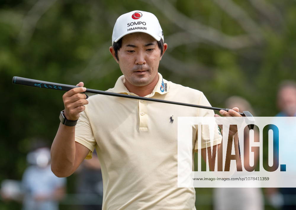 Takumi Kanaya of Japan lines up his putt on the 5th green during the first round of the RBC Canadian Open in Caledon, Ont., on Thursday, June 11, 2026. Canada News - June 11, 2026 - ZUMAc35_ 20260611_zaf_c35_063
