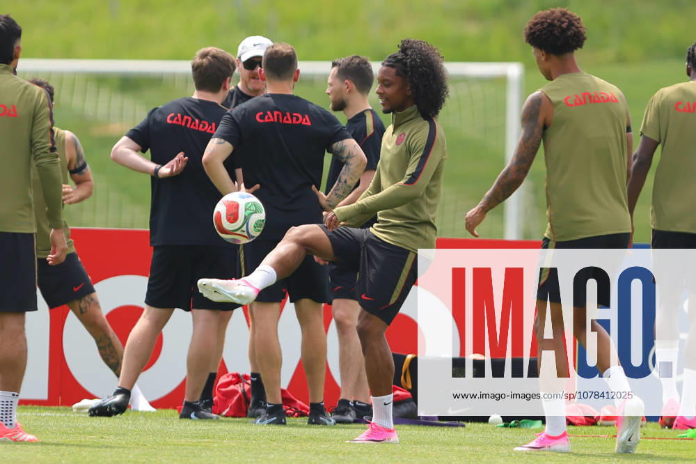 Jayden Nelson of Canada in action during the training session before the 2026 FIFA World Cup, WM, Weltmeisterschaft, Fussball game between Canada and Bosnia and Herzegovina at Toronto FC Training Ground on June 11, 2026 in Toronto, Ontario, Canada