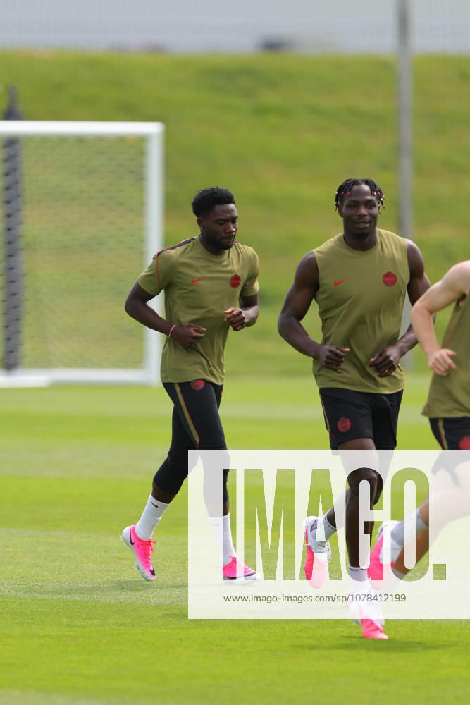Alphonso Davies of Canada in action during the training session before the 2026 FIFA World Cup, WM, Weltmeisterschaft, Fussball game between Canada and Bosnia and Herzegovina at Toronto FC Training Ground on June 11, 2026 in Toronto, Ontario, Canada