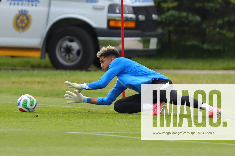 Dayne St. Clair of Canada in action during the training session before the 2026 FIFA World Cup, WM, Weltmeisterschaft, Fussball game between Canada and Bosnia and Herzegovina at Toronto FC Training Ground on June 11, 2026 in Toronto, Ontario, Canada