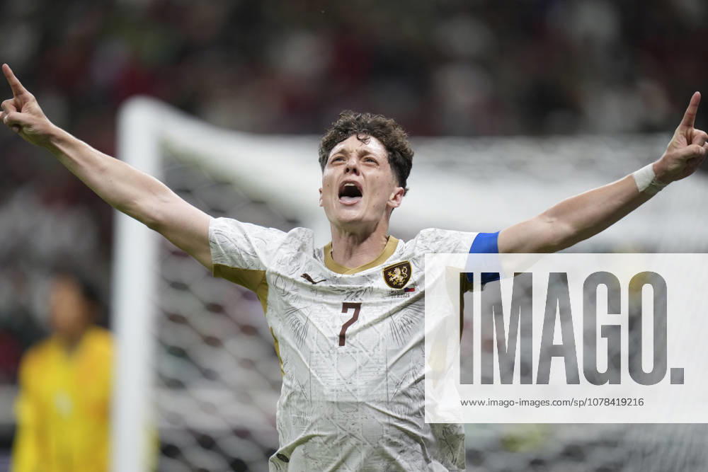 (260612) -- GUADALAJARA, June 12, 2026 -- Ladislav Krejci of the Czech Republic celebrates after scoring during the group A match between South Korea and the Czech Republic at the 2026 FIFA World Cup, WM, Weltmeisterschaft, Fussball at Guadalajara Stadium in Guadalajara, Mexico, June 11, 2026. (Photo by Xinhua) (SP)MEXICO-GUADALAJARA-FOOTBALL-FIFA WORLD CUP-GROUP A-KOR VS CZE MartinxZabala