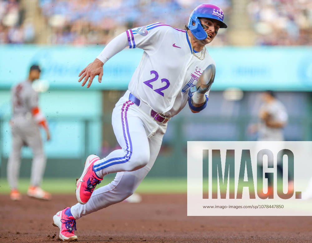 Kansas City Royals designated Carter Jensen (22) heads towards third base in the 1st inning against the Houston Astros at Kauffman Stadium in Kansas City, MO. CSM Kansas City United States - ZUMAc04_ 20260613_zma_c04_012
