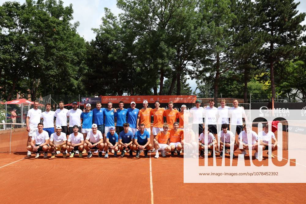13.June. 2026 – TENNIS – Vienna Tennis Association (WTV) Final Four WTV Final Four Players Official Pre-Tournament Portrait in Vienna and Dominic Thiem (AUT), Oleksii Krutykh (UKR), Josip Simundza (CRO), Noel Ladwig (GER), Manuel Lazic (AUT), Marcel Jelinek (AUT), Moritz Thiem (AUT) VIENNA Better Tennis Center Alt Erlaa ,Vienna Vienna Better Tennis Center Alt Erlaa AUSTRIA