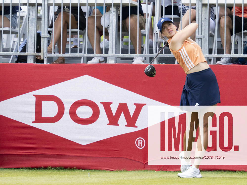 MIDLAND, MI - JUNE 13: Linn Grant tees off during round three of the LPGA, Golf Damen Dow Championship on June 13, 2026, at Midland Country Club in Midland, Michigan. (Photo by Joseph Weiser Icon Sportswire) GOLF: JUN 13 LPGA Dow Championship Icon2606130233
