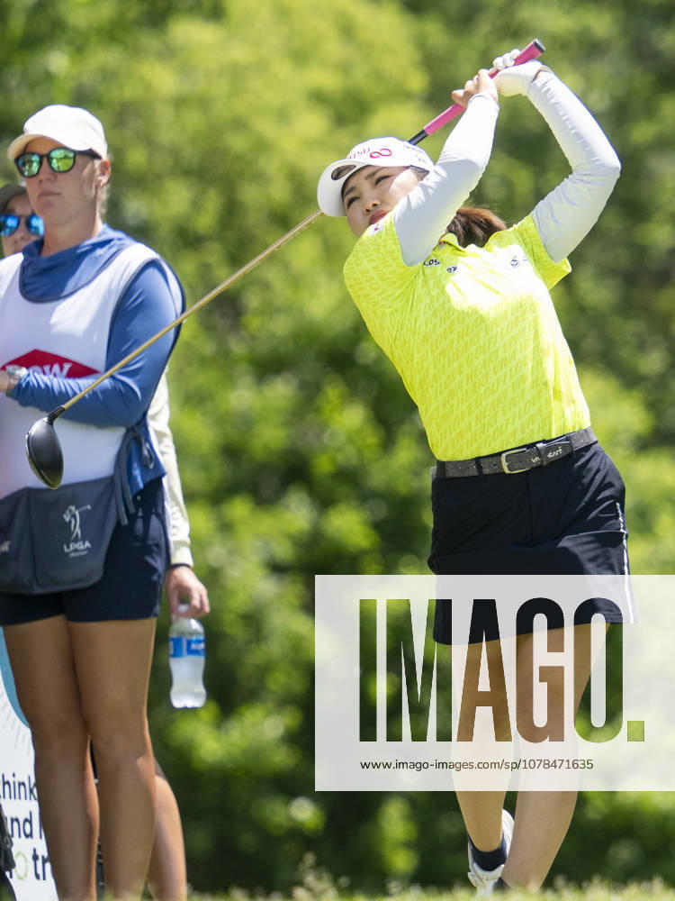 MIDLAND, MI - JUNE 13: Ayaka Furue tees off during round three of the LPGA, Golf Damen Dow Championship on June 13, 2026, at Midland Country Club in Midland, Michigan. (Photo by Joseph Weiser Icon Sportswire) GOLF: JUN 13 LPGA Dow Championship Icon2606130283