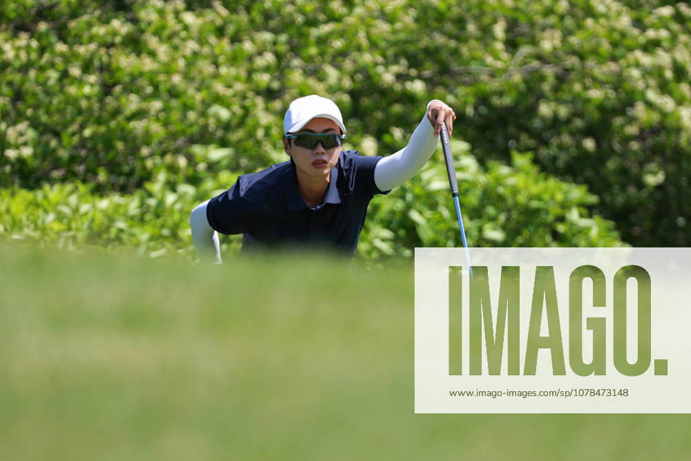 Dow Championship Midland, MI - JUNE 13: Narin An of the Republic of Korea lines up her putt on the 3rd green during the third round of the Dow Championship at Midland Country Club on June 13, 2026 in Midland, Michigan. Midland Michigan United States