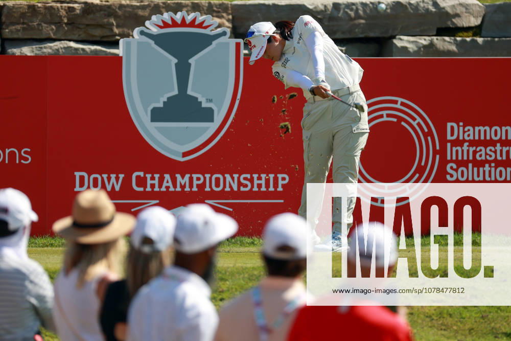 Dow Championship Midland, MI - JUNE 13: Hye-Jin Choi of the Republic of Korea hits from the 18th tee during the third round of the Dow Championship at Midland Country Club on June 13, 2026 in Midland, Michigan. Midland Michigan United States