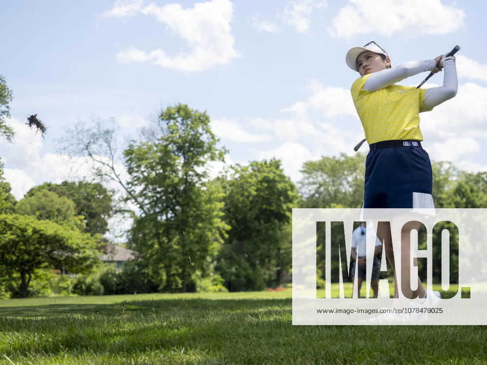 MIDLAND, MI - JUNE 13: Yuna Nishimura hits the ball during round three of the LPGA, Golf Damen Dow Championship on June 13, 2026, at Midland Country Club in Midland, Michigan. (Photo by Joseph Weiser Icon Sportswire) GOLF: JUN 13 LPGA Dow Championship Icon2606130373