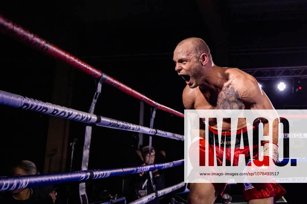 Ferdinand Pilz (Germany) winner by KO during the WBO European Middleweight Title Fight between Ferdinand Pilz (Germany) vs. Flavius Biea (Romania) at Gorzelniaski Halle on June 13, 2026 in Flensburg, Germany. Schleswig-Holstein Germany