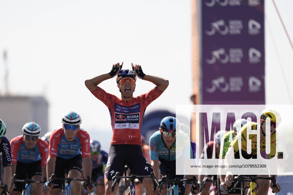 Italy s Andrea Donati of Biesse - Carrera - Premac stage winner during Stage 2 of the Giro Next Generation from Tropea to Crotone Italy