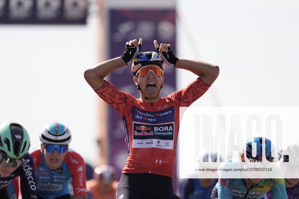 Italy s Andrea Donati of Biesse - Carrera - Premac stage winner during Stage 2 of the Giro Next Generation from Tropea to Crotone Italy