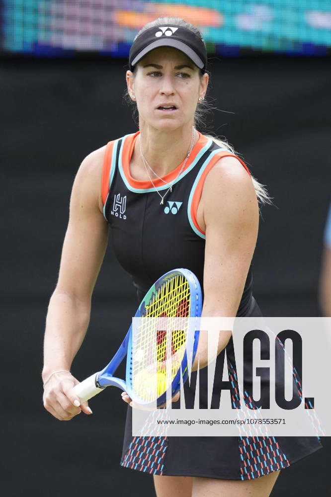 Lexus Nottingham Open - Day One Anna Bondar of Hungary competes during her Round of 32 match at the 2026 Lexus Nottingham Open Women s tennis tournament at the Nottingham Tennis Centre in Nottingham, England, on June 15, 2026. Nottingham United Kingdom