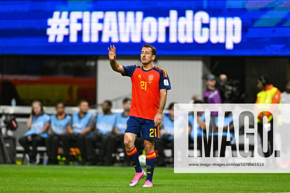 ATLANTA, GA - JUNE 15: Mikel Oyarzabal 21 of Spain reacts during the FIFA World Cup, WM, Weltmeisterschaft, Fussball 2026 Group H match between Spain and Cape Verde on June 15th, 2026 at Atlanta Stadium in Atlanta, GA. (Photo by Rich von Biberstein Icon Sportswire) SOCCER: JUN 15 FIFA World Cup 26 Group H - Spain vs Cabo Verde Icon260615036