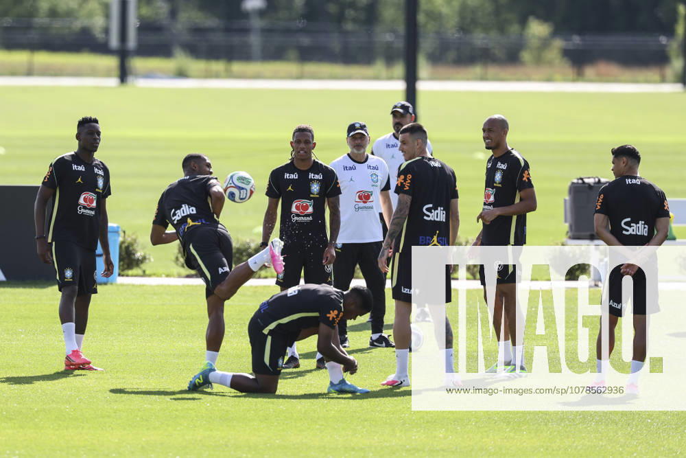 Brazilian players take part in a training session at Columbia Park in Morristown, New Jersey, United States, 15 June 2026. FIFA World Cup, WM, Weltmeisterschaft, Fussball 2026 - Brazil training session !ACHTUNG: NUR REDAKTIONELLE NUTZUNG!