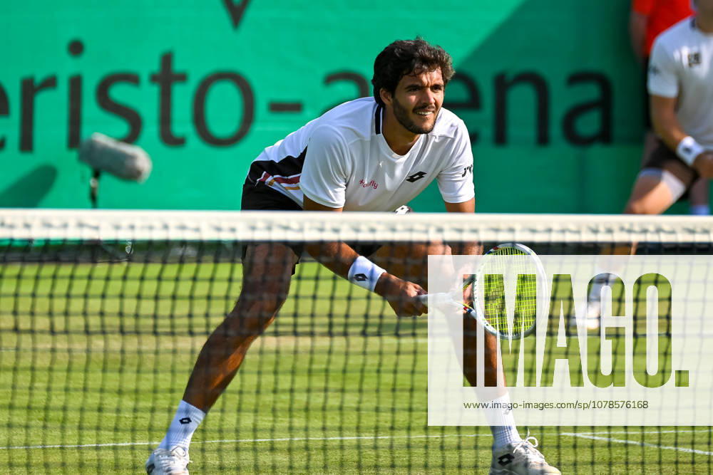 Francisco Cabral (POR) at the net, TERRA WORTMANN Open 2026, Tennis, ATP, Mens 500, Tournament, Main Draw, June 16, 2026, TERRA WORTMANN Open 2026, Tennis, ATP, Mens 500, Tournament, Main Draw, June 16, 2026, Indoor,detected_source_language