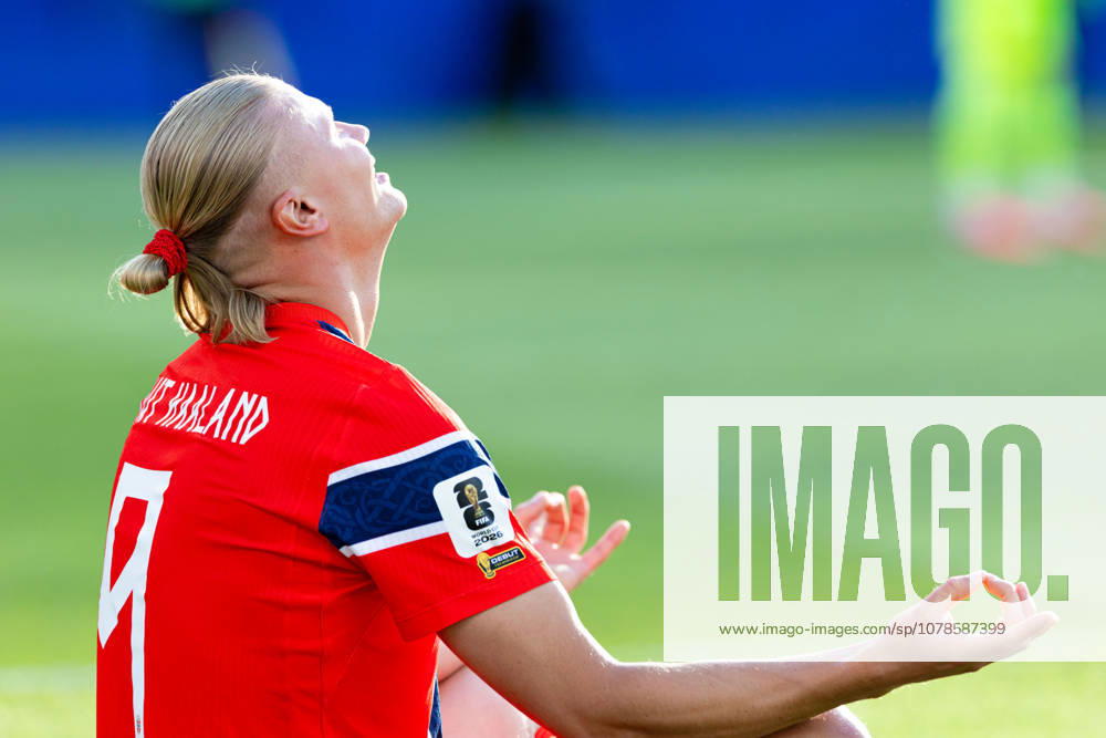 Foxborough, Massachusetts, USA; Norway forward Erling Haaland (9) celebrates a goal in a FIFA World Cup, WM, Weltmeisterschaft, Fussball 2026 Group I match between Iraq and Norway at Boston Stadium. (c) CSM - ZUMAc04_ 20260616_zma_c04_021