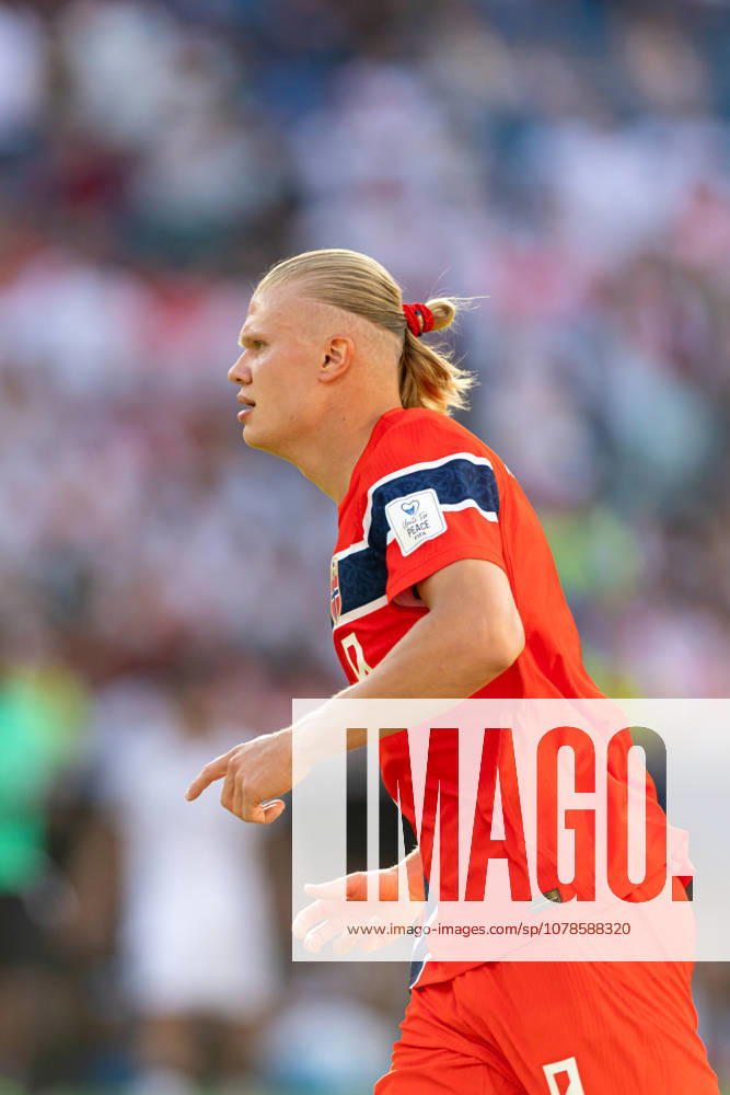 Foxborough, Massachusetts, USA; Norway forward Erling Haaland (9) in a FIFA World Cup, WM, Weltmeisterschaft, Fussball 2026 Group I match between Iraq and Norway at Boston Stadium. (c) CSM - ZUMAc04_ 20260616_zma_c04_040