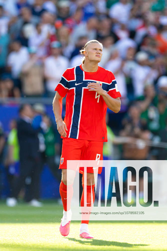 Foxborough, Massachusetts, USA; Norway forward Erling Haaland (9) takes the field in a FIFA World Cup, WM, Weltmeisterschaft, Fussball 2026 Group I match between Iraq and Norway at Boston Stadium. (c) CSM - ZUMAc04_ 20260616_zma_c04_109