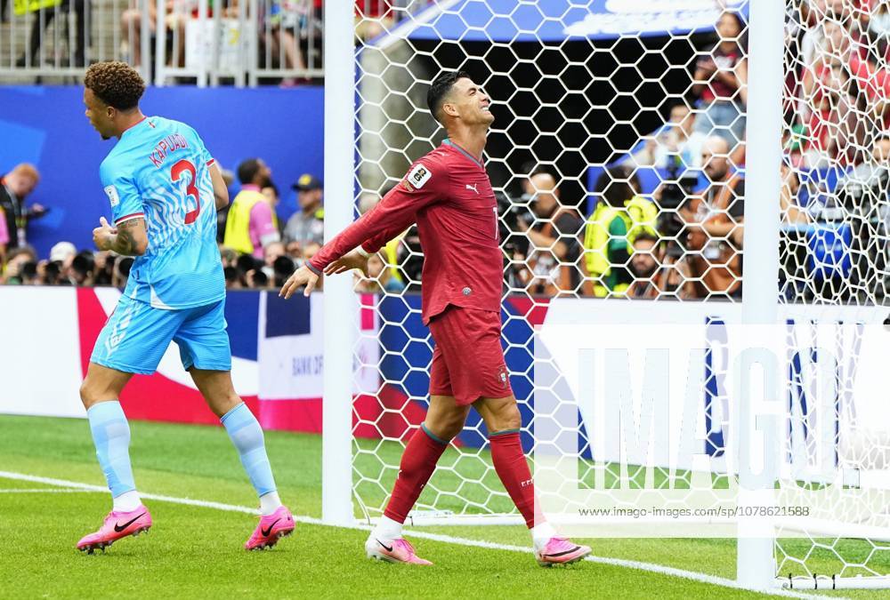 Football: 2026 World Cup Portugal s Cristiano Ronaldo (R) reacts after failing to score in the second half of a World Cup Group K football match against Congo DR at Houston Stadium in Houston, Texas, on June 17, 2026. A14AA0005619252P