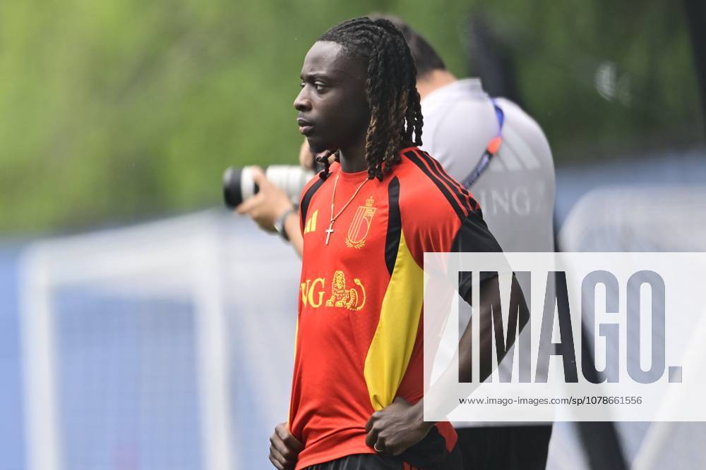 Belgian national football team - FIFA World Cup, WM, Weltmeisterschaft, Fussball 2026 - media activities 19 06 2026 RENTON, UNITED STATES OF AMERICA - JUNE 19 : Doku Jeremy forward of Belgium pictured during a training session of the Belgian national football team during the FIFA World Cup 2026 on June 19, 2026 in Renton, United States of America, 19 06 2026 Renton United States of America