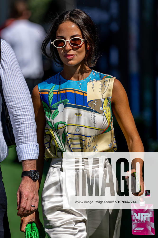 MONTMELO, SPAIN: Carmen Montero Mundt, George Russell s Girlfriend, at the 2026 Formula 1 Barcelona-Catalunya Grand Prix at the Circuit de Barcelona-Catalunya in Montmelo, Spain.