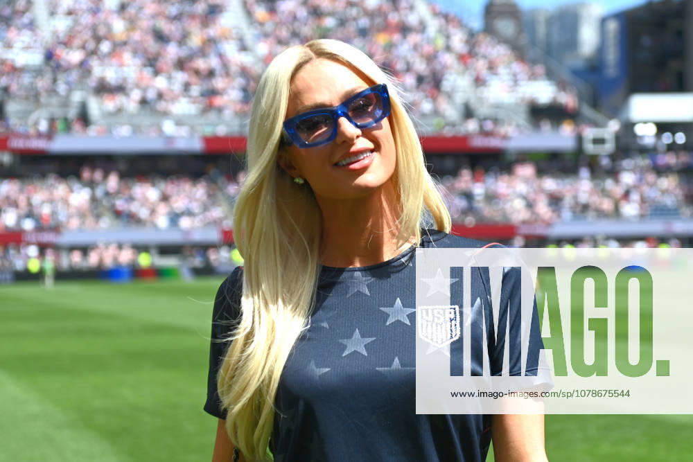 Paris Hilton seen in action during the FIFA World Cup, WM, Weltmeisterschaft, Fussball 2026 first stage Group D match between USA and Australia held at the Seattle Stadium. Final score; USA 2:0 Australia. Seattle United States - ZUMAs197 20260620_aaa_s197_001