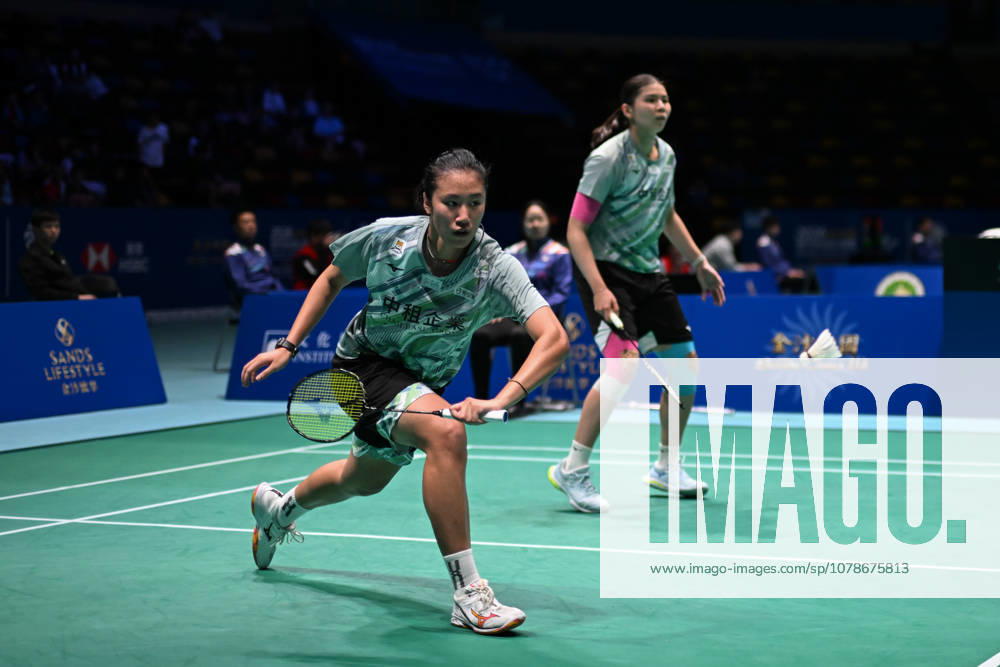 Yi En Hsieh and Teng Chun Hsun of Chinese Taipei compete in the Women s Doubles Quarterfinal match against Bao Lijing and Cao Zihan of China on day 4 of Macao Open Badminton 2026 at Macao East Asian Games Dome on June 19, 2026 in Macao, China.