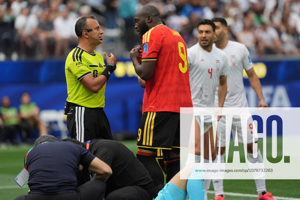 Belgium v IR Iran - FIFA World Cup, WM, Weltmeisterschaft, Fussball 2026 - Group G LOS ANGELES, CALIFORNIA - JUNE 21: Romelu Lukaku of Belgium argues with the referee during the 2026 FIFA World Cup First Stage Group G match between Belgium and IR Iran at the Los Angeles Stadium (SoFi Stadium) in Inglewood, California, United States on June 21, 2026. Tayfun Coskun Anadolu California United States. Editorial use only. Please get in touch for any other usage.