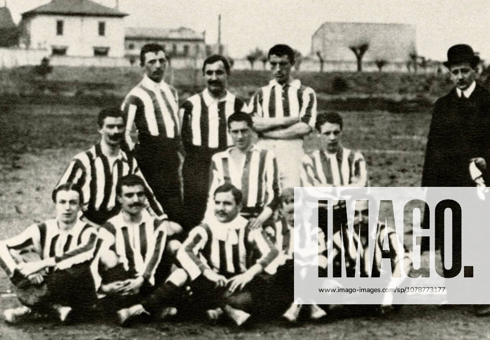 The football players of Juventus team, Turin, Italy 1905