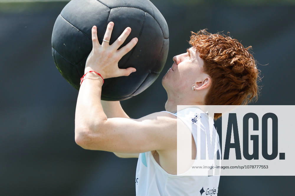 Argentina s Valentin Barco reacts during a training session at the Sporting KC Training Center in Kansas, United Startes, 23 June 2026. Argentina national team, Nationalteam training session !ACHTUNG: NUR REDAKTIONELLE NUTZUNG!