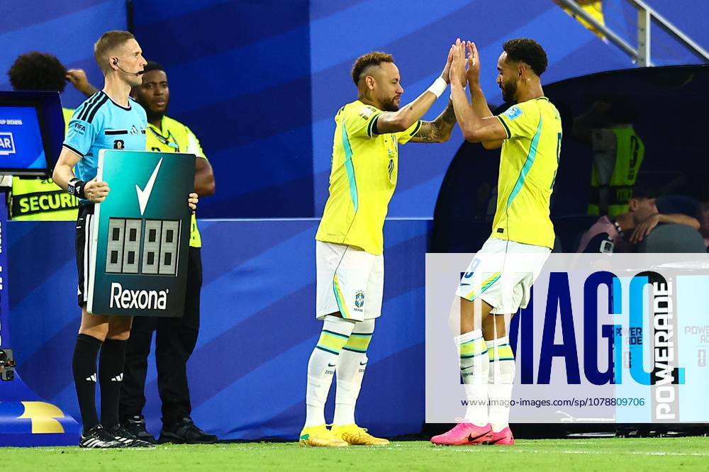 Matheus Cunha of Brazil is substituted for Neymar Scotland v Brazil, 2026 FIFA World Cup, WM, Weltmeisterschaft, Fussball Group C, Football, Miami Stadium, Miami, Florida, USA - 24 Jun 2026Miami Miami Stadium Florida (FL) United States of America