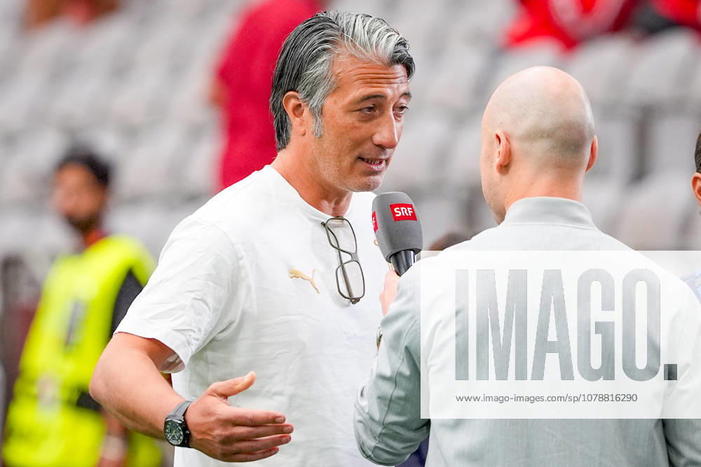 Canada Soccer 2026 FIFA World Cup Group Stage: Switzerland vs. Canada at BC Place Stadium in Vancouver, British Columbia; Murat Yakin, Switzerland s coach, in a TV interview with SRF