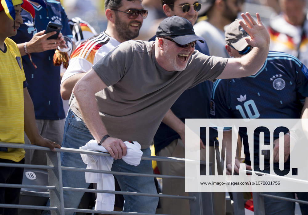 Stefan Raab, TV personality and entertainer, waves to Bastian Schweinsteiger at the stadium during the 2026 FIFA World Cup match between Ecuador and Germany on June 25, 2026. The match, part of Group E, Matchday 3, took place at New York New Jersey Stadium in East Rutherford, New Jersey, USA.