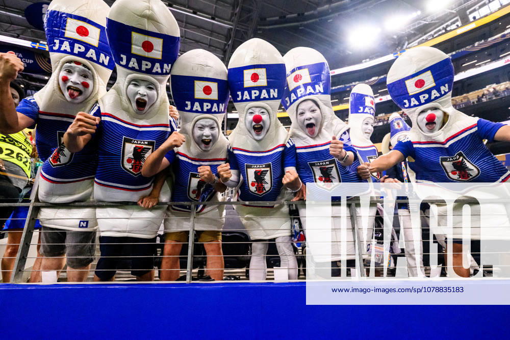 Fans of Japan ahead of the 2026 FIFA World Cup soccer match between Japan and Sweden on June 25, 2026 in Dallas. Photo by Ludvig Thunman, BILDBYRAN. Code: LT PA1259 bbeng soccer football fotball World Cup soccer World Cup 2026 FIFA World Cup 2026 Sweden Sweden A Japan audience