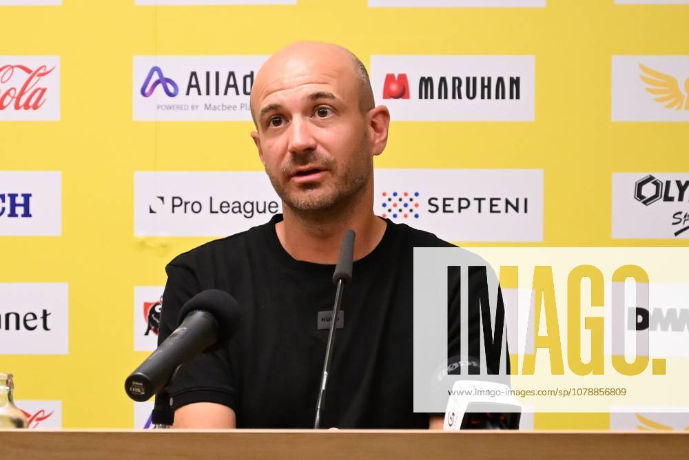 STVV s head coach Frederic De Meyer pictured during a press conference, PK, Pressekonferenz of Belgian first division soccer team Sint-Truiden VV, on Friday 26 June 2026 in Sint-Truiden, in preparation of the upcoming 2026-2027 Belgian first division soccer season. JILLxDELSAUX x179367437x