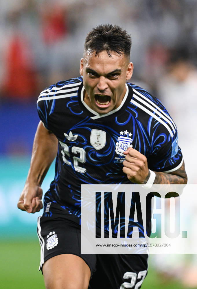 (260628) -- DALLAS, June 28, 2026 -- Lautaro Martinez of Argentina celebrates his goal during the group J match between Jordan and Argentina at the 2026 FIFA World Cup, WM, Weltmeisterschaft, Fussball at Dallas Stadium in Dallas, the United States, on June 27, 2026. ) (SP)U.S.-DALLAS-FOOTBALL-FIFA WORLD CUP-GROUP J-JOR VS ARG WuxXiaoling