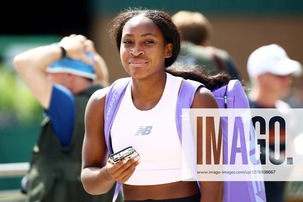 Coco Gauff seen before practice. Wimbledon Tennis Championships, Practice and Previews, The All England Lawn Tennis and Croquet Club, London, UK - 28 Jun 2026London The All England Lawn Tennis and United Kingdom