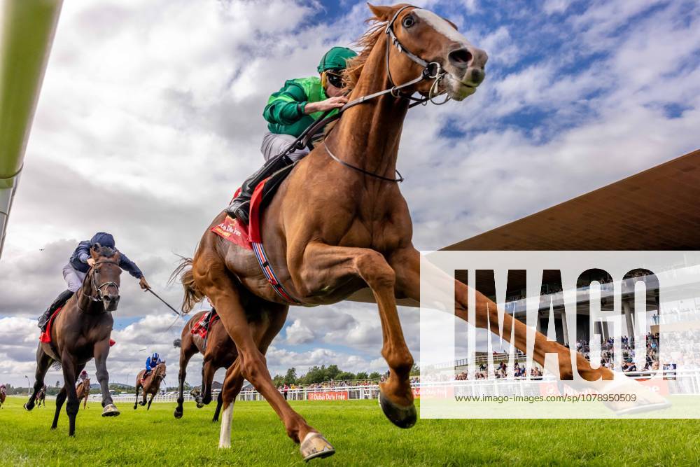 REPRO FREE *PRESS RELEASE NO REPRODUCTION FEE* 2026 Dubai Duty Free Irish Derby Festival, Curragh Racecourse, Kildare 28 6 2026 Ryan Moore on Benvenuto Cellini wins The Dubai Duty Free Irish Derby (Group 1) Ryan Moore on Benvenuto Cellini 28 6 2026