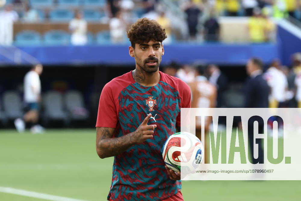 MIAMI GARDENS, FL - JUNE 27: Portugal midfielder Samu Costa (24) warms up before the FIFA World Cup, WM, Weltmeisterschaft, Fussball 2026 Group K match between Columbia and Portugal on Saturday, June 27, 2026 at Miami Stadium in Miami Gardens, FL (Photo by Peter Joneleit Icon Sportswire)(Photo by Peter Joneleit Icon Sportswire) SOCCER: JUN 27 FIFA World Cup 26 Group K - Colombia vs Portugal Icon260627178