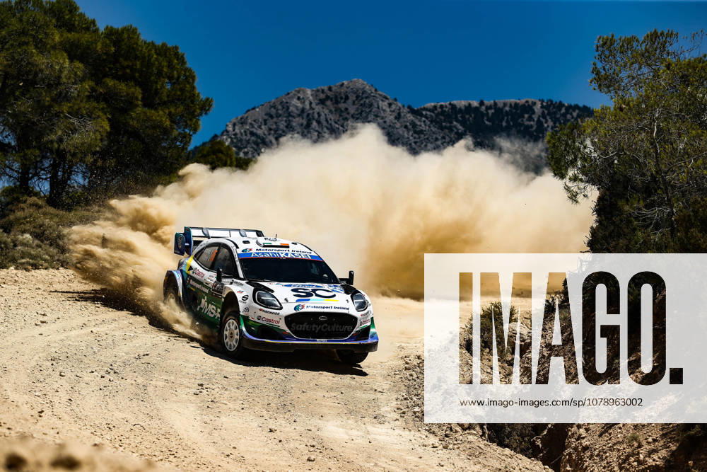 IPA86180822 - 95 Jon Armstrong (driver) and Shane Byrne (co-driver) of the M Ford World Rally Team, driving the Ford Puma Rally1, are set to tackle the third day of the race during the FIA World Rally Championship WRC, Motorsport Rallye, WM EKO Acropolis Rally Greece 2026 on June 28 in Loutraki, Greece