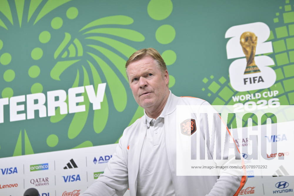 FIFA World Cup, WM, Weltmeisterschaft, Fussball 2026 - Netherlands press conference, PK, Pressekonferenz Ronald Koeman head coach of Netherlands attends a press conference in Monterrey, Mexico, 28 June 2026. Netherlands will face Morocco on 30 June as part of the FIFA World Cup 2026 Round of 32 match. MONTERREY Mexico