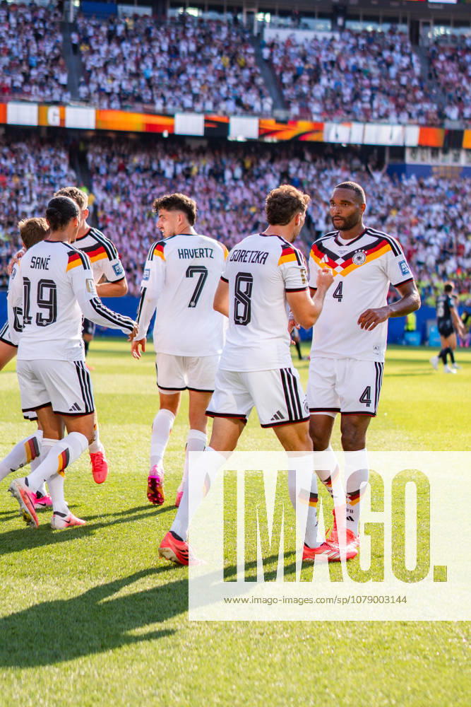 2026 FIFA World Cup, Round of 32, Germany vs. Paraguay, June 29, 2026, Boston Stadium Goal to make it 1–1 by Kai Havertz (Germany), Aleksandar Pavlovic (Germany), Leroy Sané (Germany), Jonathan Tah (Germany), Joshua Kimmich (Germany)