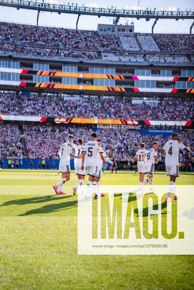 2026 FIFA World Cup, Round of 32, Germany vs. Paraguay, June 29, 2026, Boston Stadium Goal to make it 1–1 by Kai Havertz (Germany), Aleksandar Pavlovic (Germany), Leroy Sané (Germany), Jonathan Tah (Germany), Joshua Kimmich (Germany)