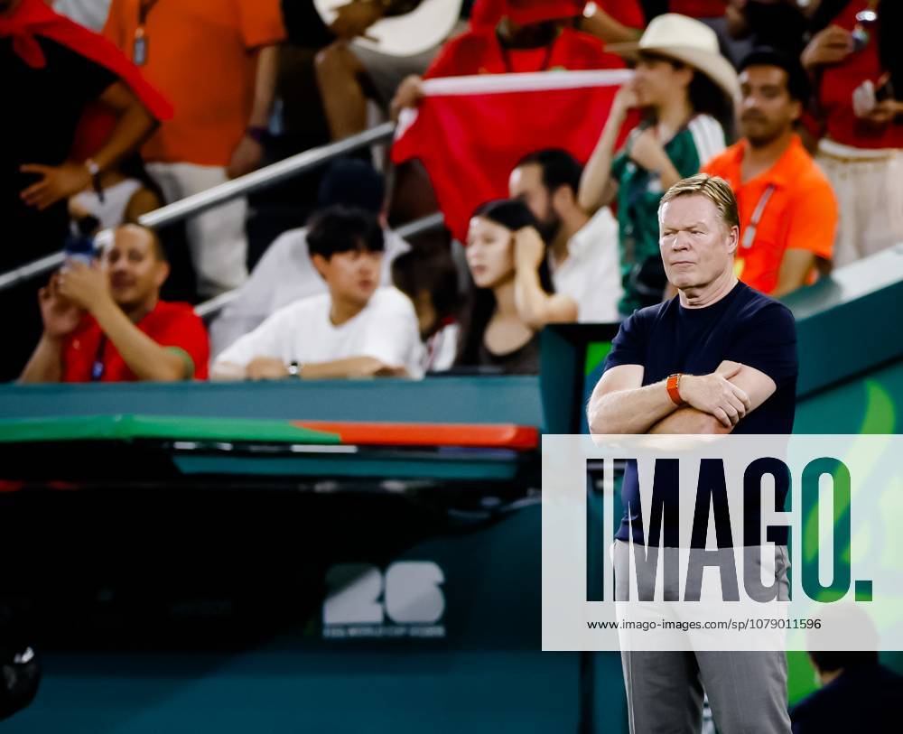 MONTERREY - Netherlands coach Ronald Koeman is disappointed with the 1-1 draw during the 2026 FIFA World Cup, WM, Weltmeisterschaft, Fussball knockout phase match between the Netherlands and Morocco at the Monterrey Stadium on June 29, 2026, in Monterrey, Mexico. KOEN VAN WEEL ANP FIFA World Cup 2026 - round of 32 2026 ANPxSportx IVx 562420201 originalFilename: 562420201