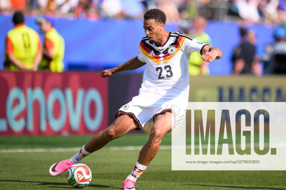 Soccer, 2026 World Cup, 20260629, Germany vs. Paraguay; Pictured: Felix NMECHA, Germany, 23, pass, ball, portrait, full-body shot, full figure, Foxborough, Boston, Stadium, Massachusetts, United States of America