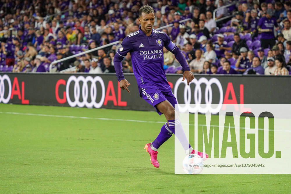 New England Revolution at Orlando City SC, Orlando, Florida, USA Orlando, Florida, USA, October 24, 2021, Orlando City SC forward Luis Nani 17 prepares to make a pass to teammate at Exploria Stadium.